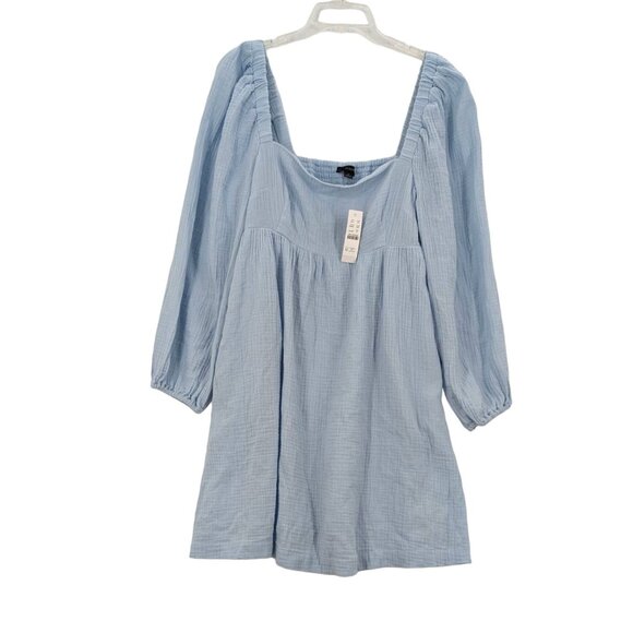 J.Crew Peasant Dress Women Size M Gauze Soft Puff Sleeve Cottagecore Minimalist - Picture 1 of 12